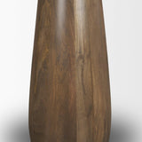 Mercana Allyson 32" Round Medium Brown Wood w/ Pink Marble Top Bistro Table