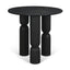 Mercana Sonel Matte Black Wood Pedestal Foyer Table