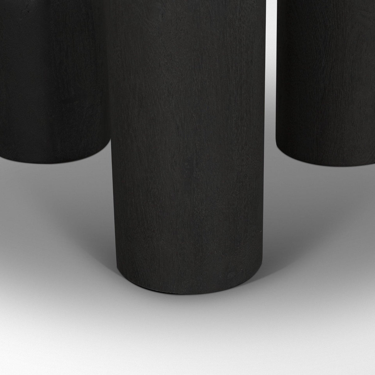 Mercana Sonel Matte Black Wood Pedestal Foyer Table