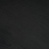 Mercana Sonel Matte Black Wood Pedestal Foyer Table