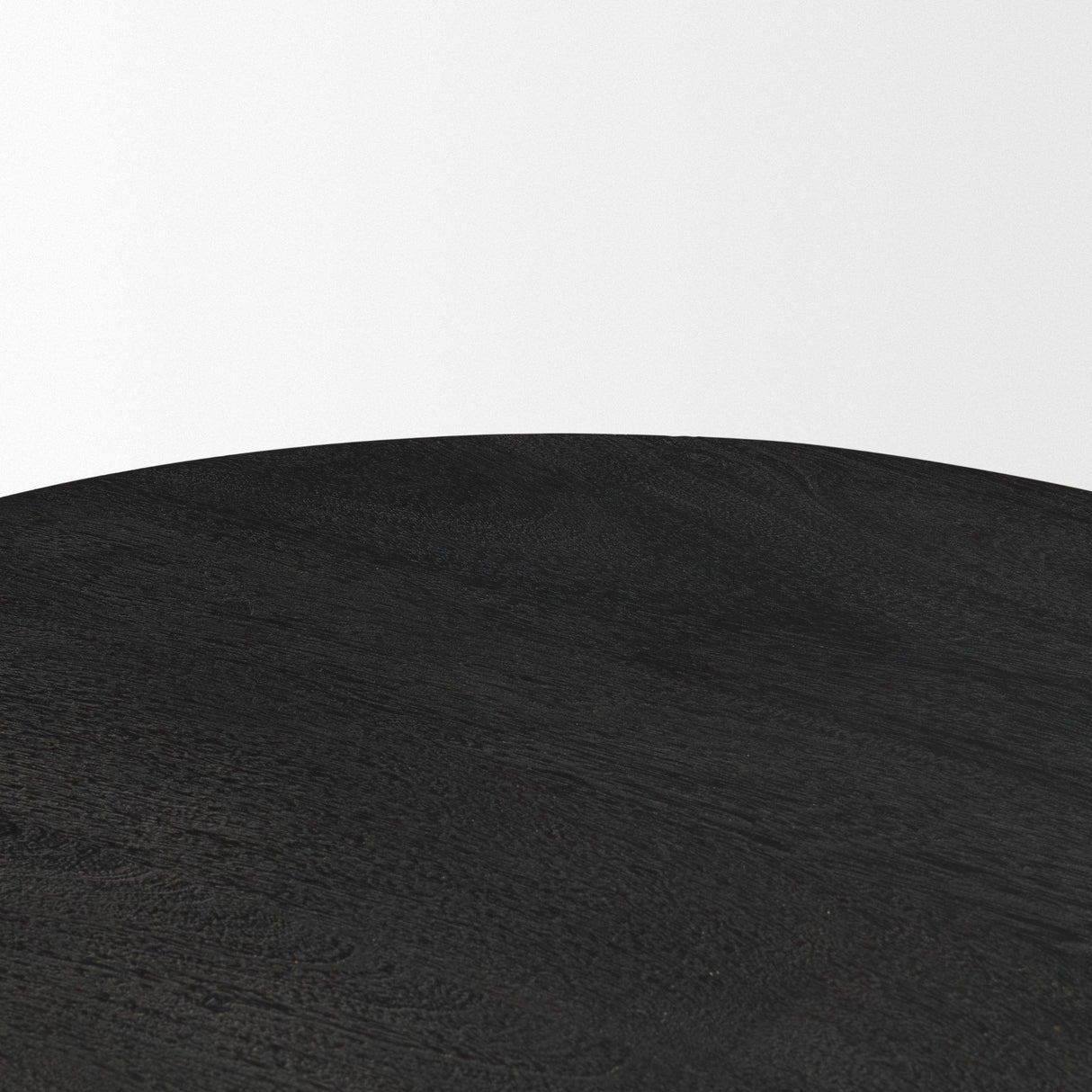 Mercana Sonel Matte Black Wood Pedestal Foyer Table