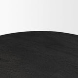 Mercana Sonel Matte Black Wood Pedestal Foyer Table