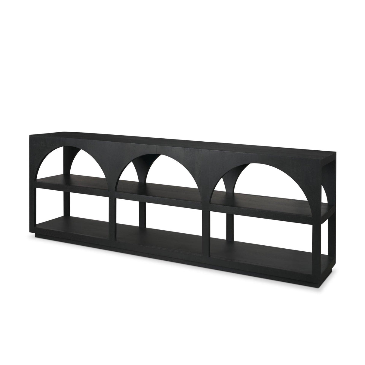 Mercana Bela Large Matte Black Arched Console Table