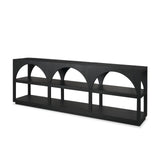 Mercana Bela Large Matte Black Arched Console Table