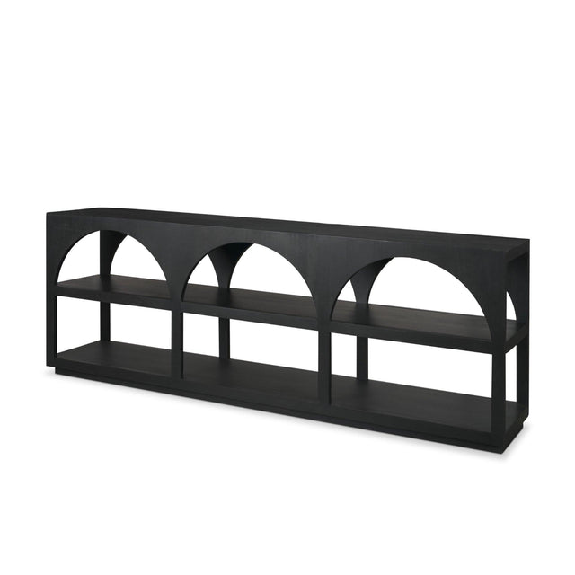 Mercana Bela Large Matte Black Arched Console Table