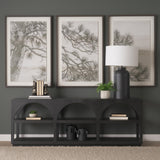 Mercana Bela Large Matte Black Arched Console Table
