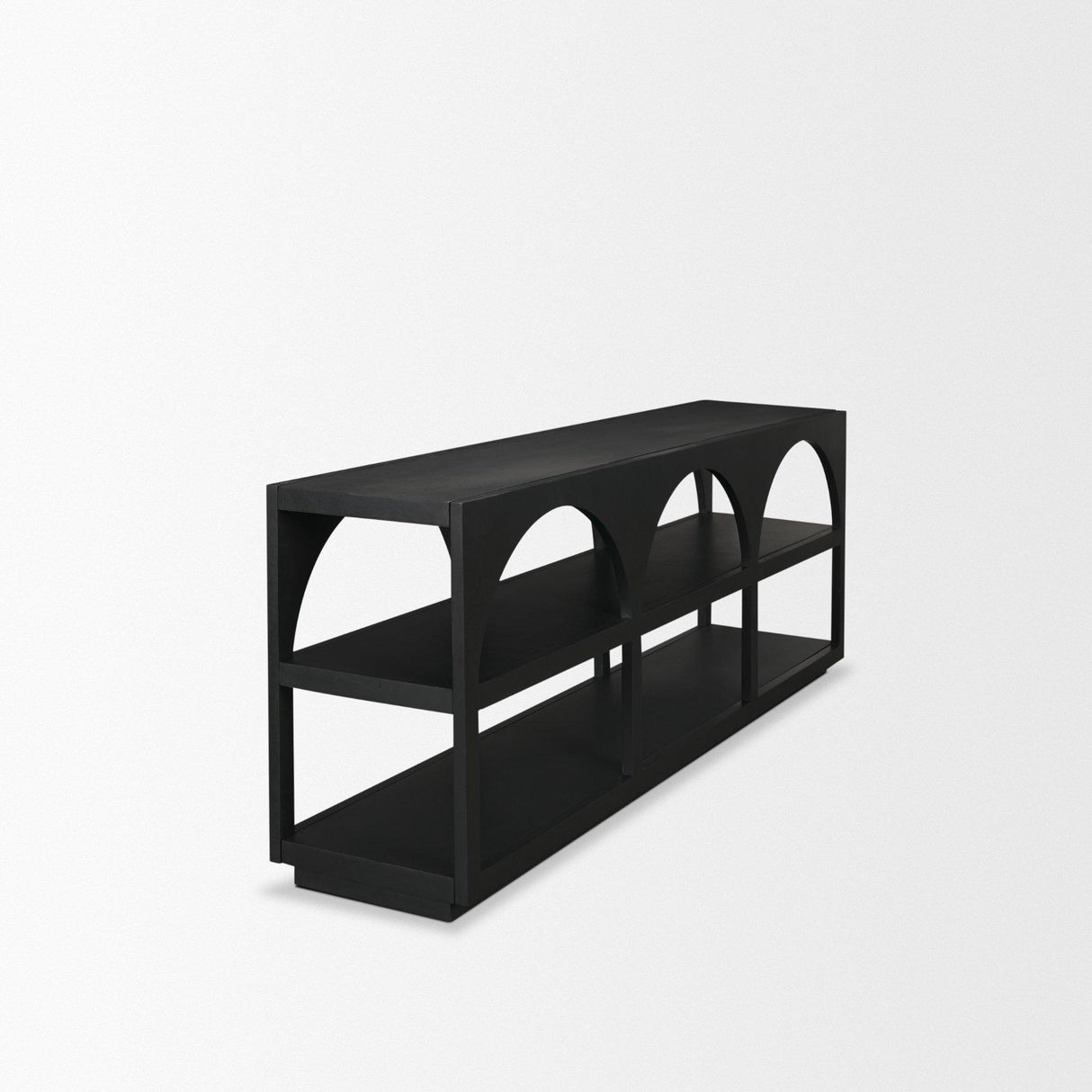 Mercana Bela Large Matte Black Arched Console Table