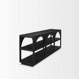 Mercana Bela Large Matte Black Arched Console Table