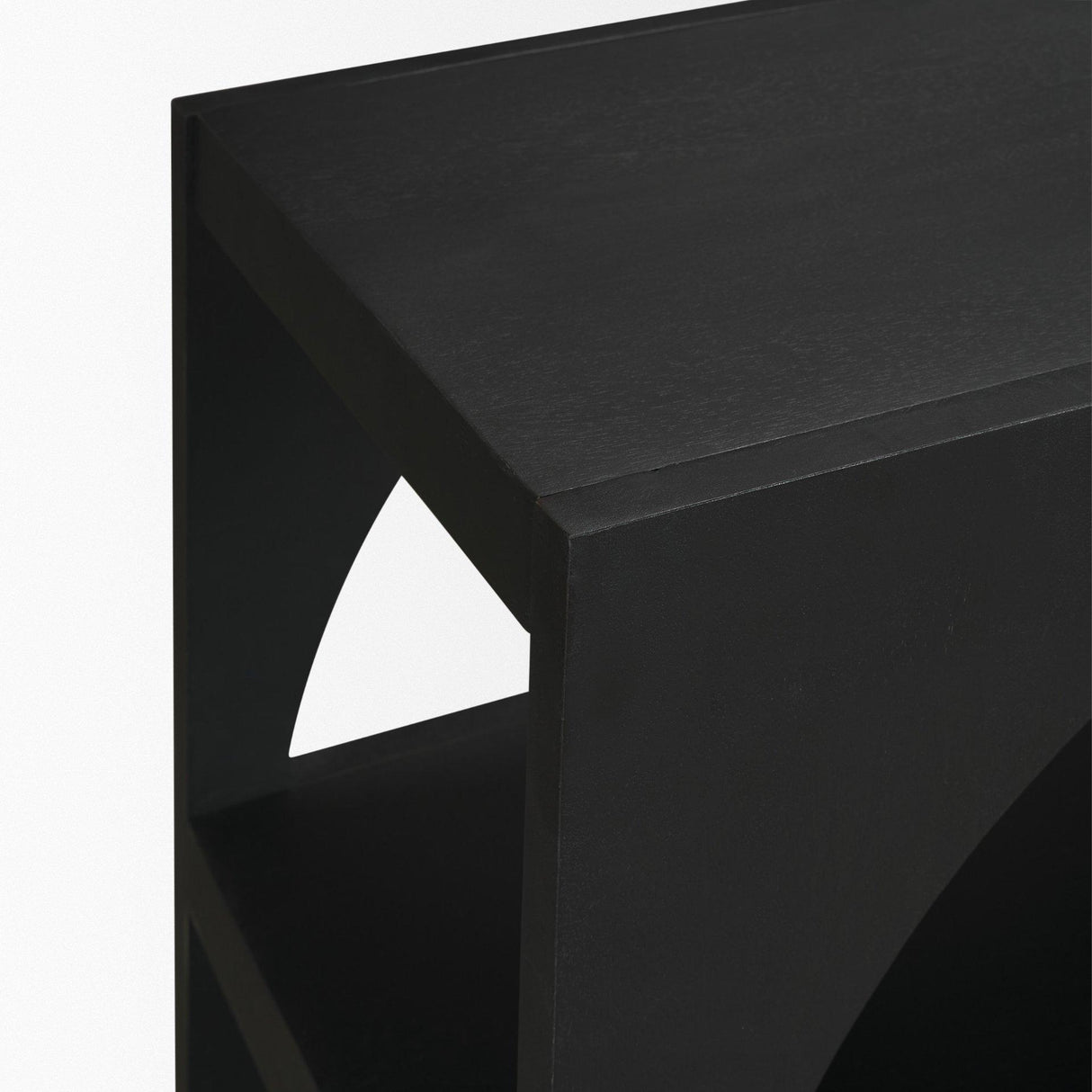 Mercana Bela Large Matte Black Arched Console Table