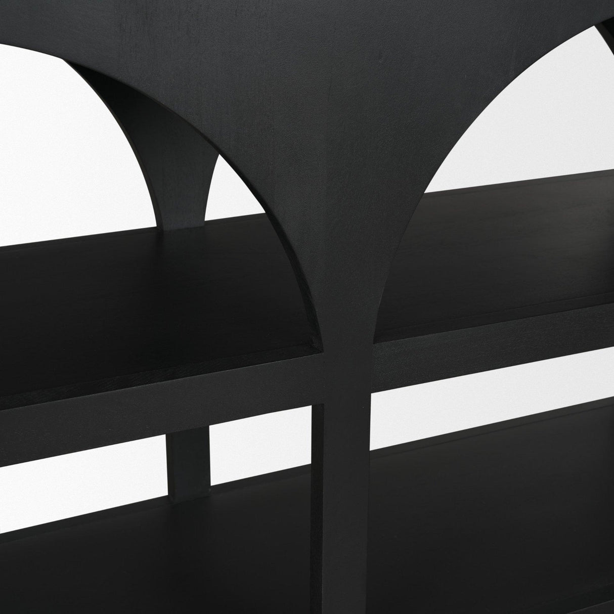 Mercana Bela Large Matte Black Arched Console Table