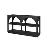 Mercana Bela Small Matte Black Arched Console Table