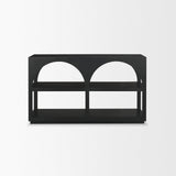 Mercana Bela Small Matte Black Arched Console Table