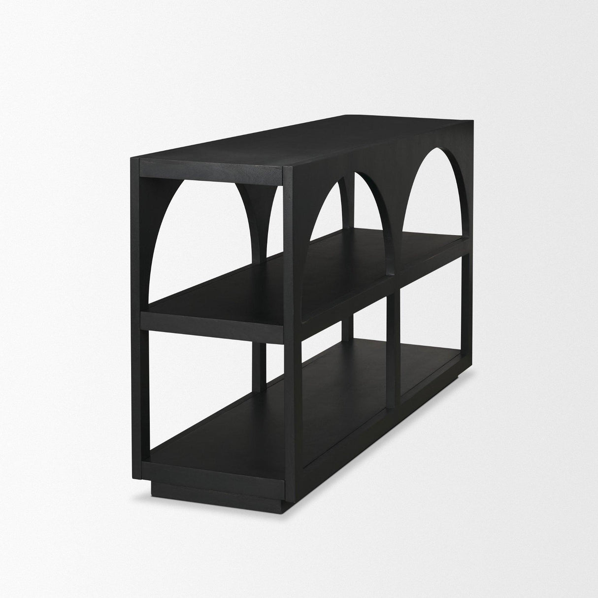 Mercana Bela Small Matte Black Arched Console Table