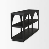 Mercana Bela Small Matte Black Arched Console Table