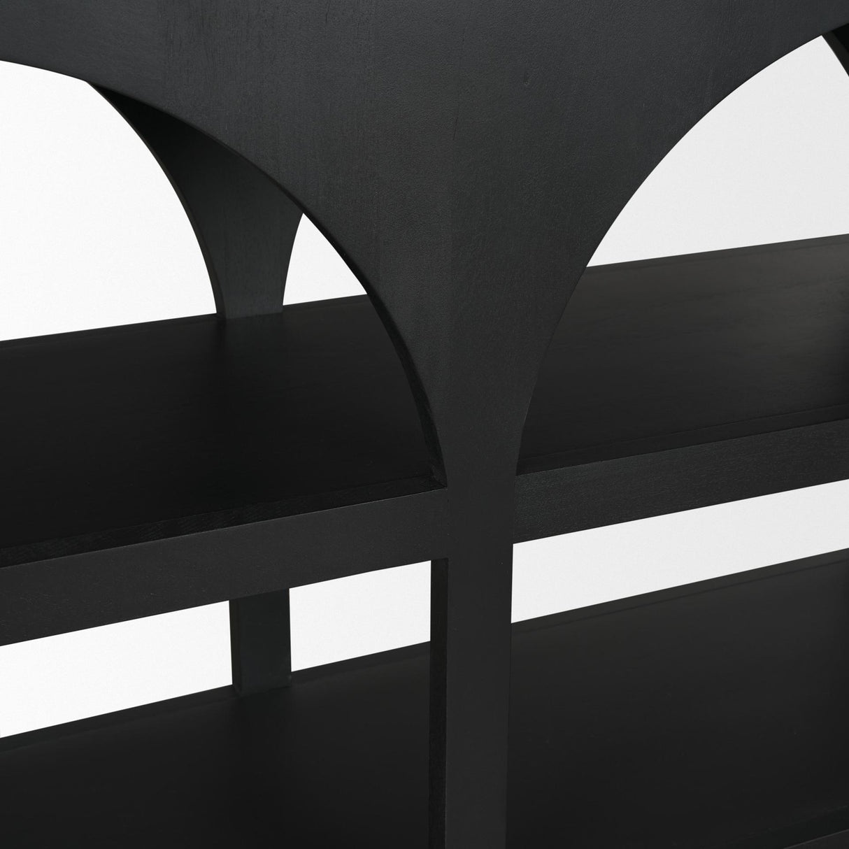 Mercana Bela Small Matte Black Arched Console Table
