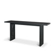 Mercana Grier 65" Black Wood w/ Black Cane Console Table