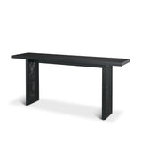 Mercana Grier 65" Black Wood w/ Black Cane Console Table