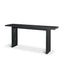 Mercana Grier 65" Black Wood w/ Black Cane Console Table