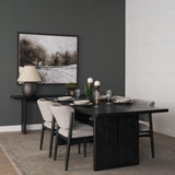 Mercana Grier 65" Black Wood w/ Black Cane Console Table