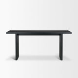 Mercana Grier 65" Black Wood w/ Black Cane Console Table