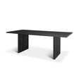 Mercana Grier 84" Black Wood w/ Black Cane Dining Table