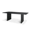 Mercana Grier 84" Black Wood w/ Black Cane Dining Table