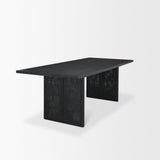 Mercana Grier 84" Black Wood w/ Black Cane Dining Table