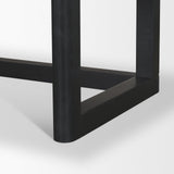 Mercana Grier 60" Black Solid Wood W/ Black Cane Office Desk