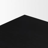 Mercana Grier Matte Black Stained Wood w/ Black Cane Accent Cabinet