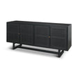 Mercana Grier 72" Black Wood W/ Black Cane Sideboard