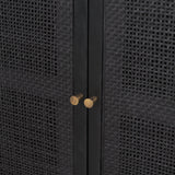 Mercana Grier 72" Black Wood W/ Black Cane Sideboard