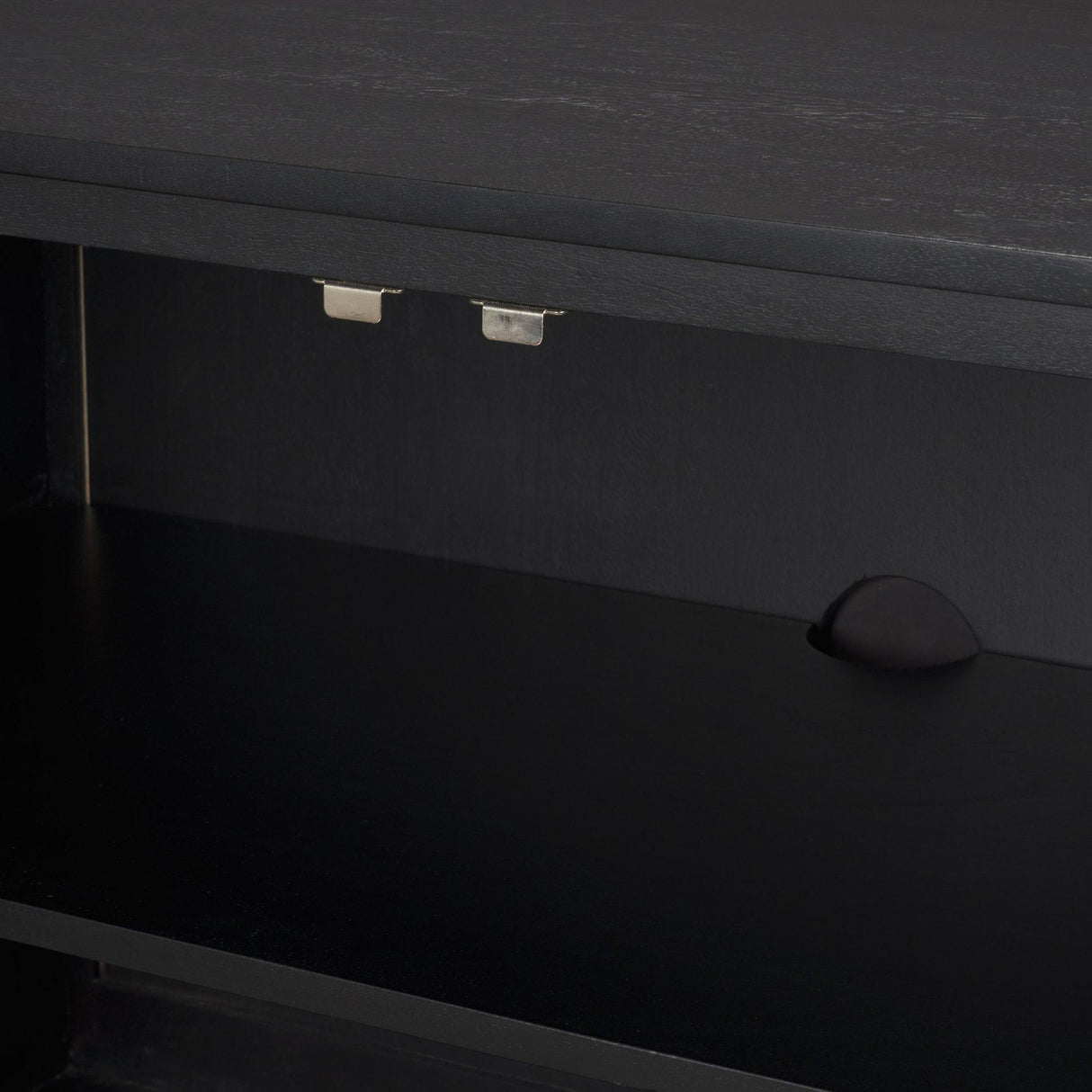 Mercana Grier 72" Black Wood W/ Black Cane Sideboard