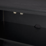 Mercana Grier 72" Black Wood W/ Black Cane Sideboard