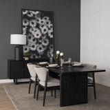 Mercana Grier 72" Black Wood W/ Black Cane Sideboard