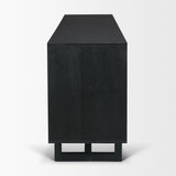 Mercana Grier 72" Black Wood W/ Black Cane Sideboard