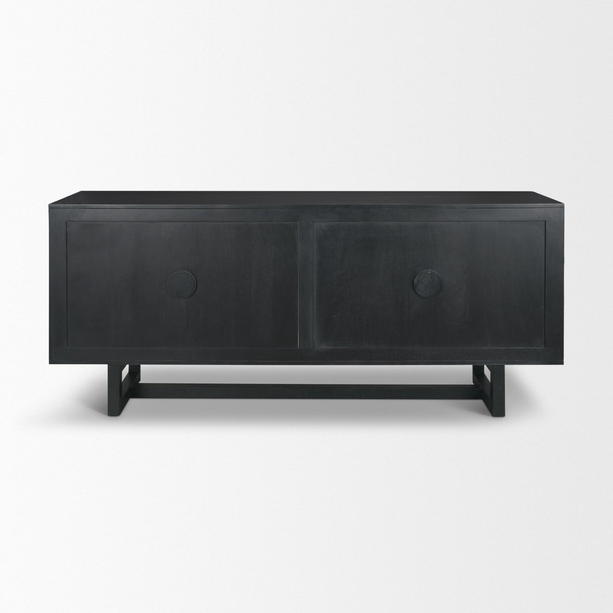 Mercana Grier 72" Black Wood W/ Black Cane Sideboard