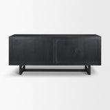 Mercana Grier 72" Black Wood W/ Black Cane Sideboard