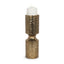 Mercana Akira Large Hammered Gold Metal Pillar Candle Holder