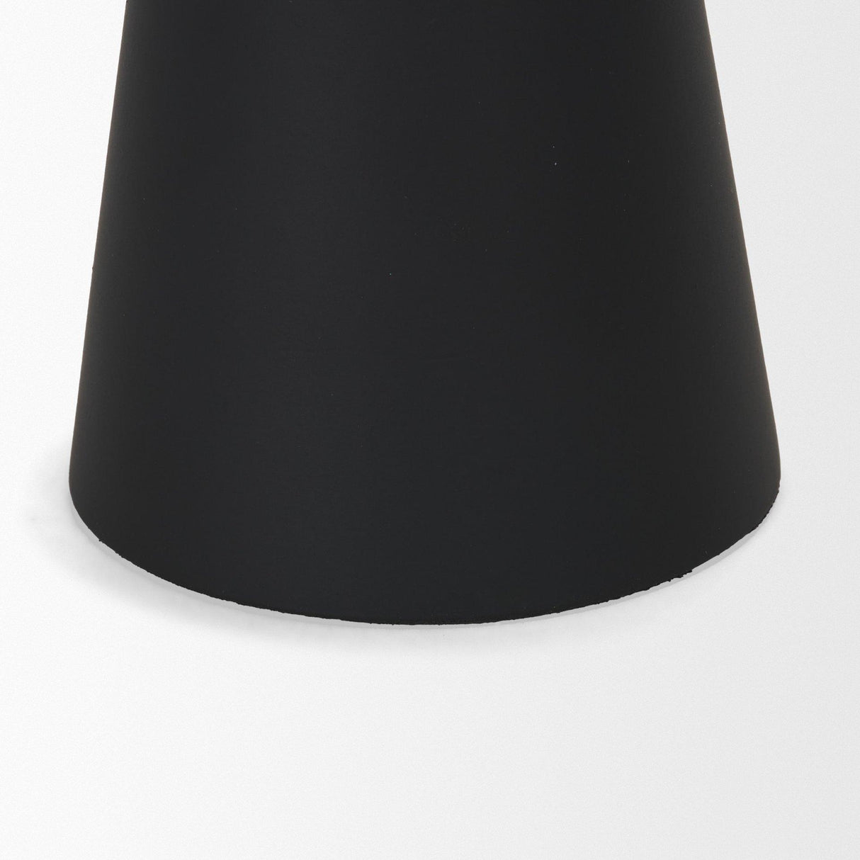 Mercana Odilia Small Smooth Matte Black Metal Geometric Pillar Candle Holder
