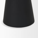 Mercana Odilia Small Smooth Matte Black Metal Geometric Pillar Candle Holder