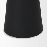 Mercana Odilia Large Smooth Matte Black Metal Geometric Pillar Candle Holder