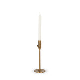 Mercana Chantria Small Solid Natural Brass Adjustable Taper Candle Holder