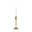 Mercana Chantria Small Solid Natural Brass Adjustable Taper Candle Holder