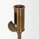 Mercana Chantria Small Solid Natural Brass Adjustable Taper Candle Holder