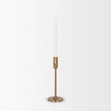 Mercana Chantria Small Solid Natural Brass Adjustable Taper Candle Holder