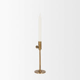 Mercana Chantria Small Solid Natural Brass Adjustable Taper Candle Holder