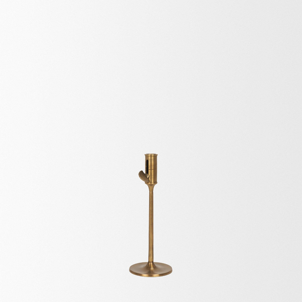 Mercana Chantria Small Solid Natural Brass Adjustable Taper Candle Holder