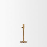 Mercana Chantria Small Solid Natural Brass Adjustable Taper Candle Holder