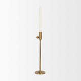 Mercana Chantria Large Solid Natural Brass Adjustable Taper Candle Holder