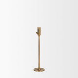 Mercana Chantria Large Solid Natural Brass Adjustable Taper Candle Holder